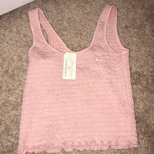 pink crop top